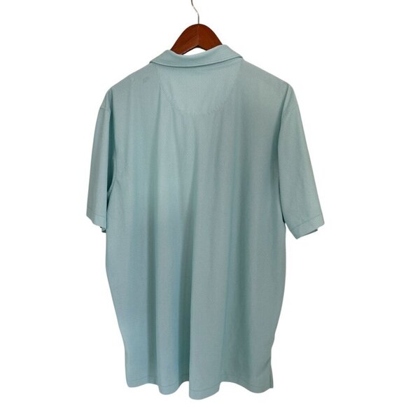 Peter Millar Summer Comfort Polo Shirt Jersey Light Blue Embroidered Fox Blue - - Picture 4 of 9